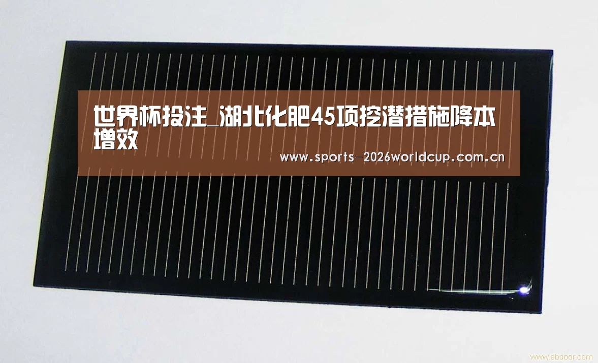世界杯投注_湖北化肥45项挖潜措施降本增效(图4) 世界杯投注
